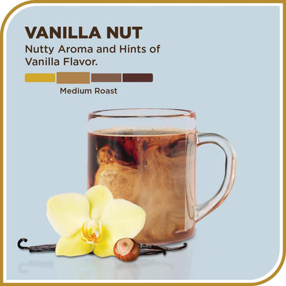 Don Francisco's Vanilla Nut Whole Bean Coffee, Medium Roast – Flavored 100% Arabica,20 oz Bag, Premium Coffee for Drip, Pour Over & French Press