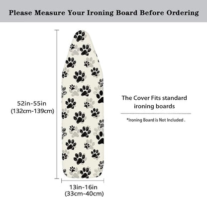 Pet Paw Ironing Board Cover and Pad Standard Size Padding Decorative Cover