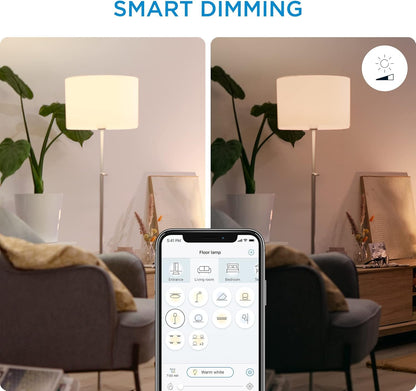 WiZ 60W A19 Tunable White LED Smart Bulb - Pack of 6 - E26- Indoor - Connects to Your Existing Wi-Fi - Control with Voice or App + Activate with Motion - Matter Compatible