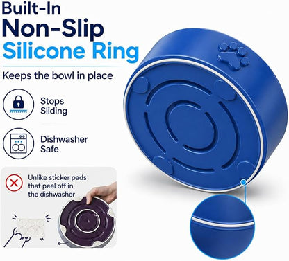 Slow Feeder Dog Bowls – 1.5-Cup Ceramic Dog Bowl Slow Feeder – Microwaveable Dog Slow Feeder for Small and Medium Dogs – Lead and BPA-Free Ceramic Pet Bowl – Pet Feeder for Fast Eaters