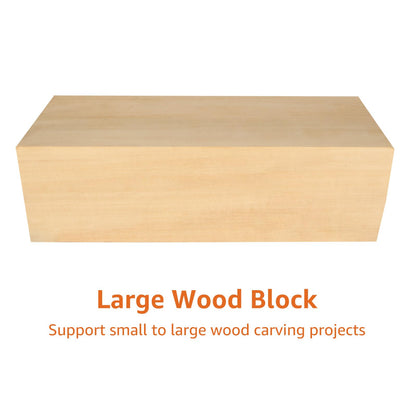 Acrux7 10 x 4 x 3 Inch Basswood Carving Blocks, Unfinished Bass Wood Block for Carving, Whittling, DIY Crafts, Beginner and Experts, Easy to Carve
