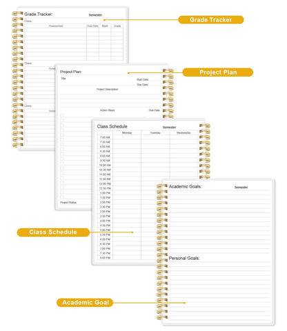 Academic Planner for 2026-2027 or Anytime - Undated Weekly Student Planner For Homeschool, High School, College & Nursing Students, 200 Pages, 8.5" x 11", Blue
