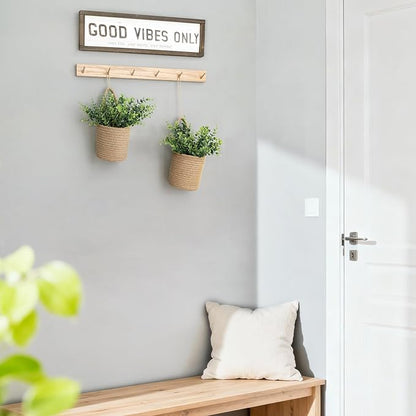 Dahey 2 Pack Wall Hanging Rope Basket