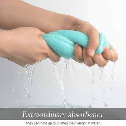SINLAND Absorbent Coral Velvet Washcloth Ultra Soft Microfiber Face Towels 12 x