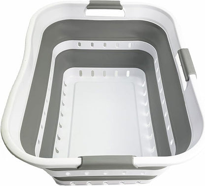 SAMMART 42L Collapsible Plastic Laundry Basket