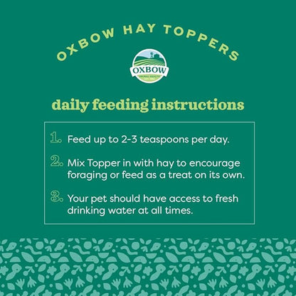 Oxbow Hay Toppers Meadow Blend, Bunny Treats, Foraging Enrichment for Rabbits, Chinchillas, Guinea Pigs, and Other Small Herbivores, Timothy Hay Topper, Premium Rabbit Food Additive, 2oz
