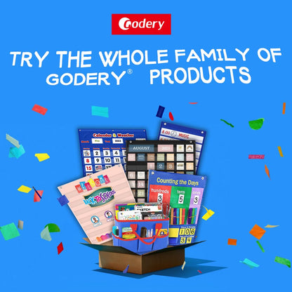 Godery Desktop Tote and Organizer, Teacher Helper caddy Bag for Arts, Books, Stationery, Office Desk Organization, Make-up Storage with Handles for Travel (Black)