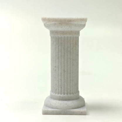 LuckyVin Miniature Roman Columns and Fountain Set, 3D Printed 1:12 Scale Garden Decor, Gray Micro Landscape Accessories for Diorama, Tabletop Terrain and Model Displays (Marble)