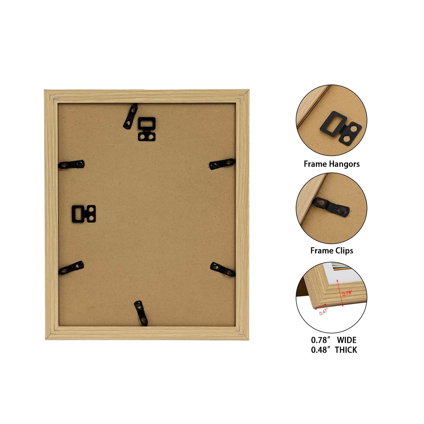 TransGreen 12x16 Picture Frame Set of 3, Photo Frame Display 9x12 Pictures with Mat or 12x16 without Mat, Hang on the Wall, Beige
