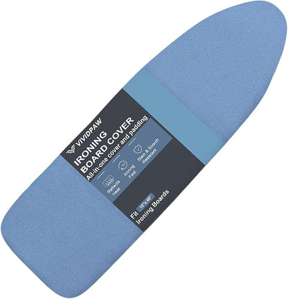 Ironing Board Cover and Pad, Thick Padding, Elastic Edge, Silicone Coated