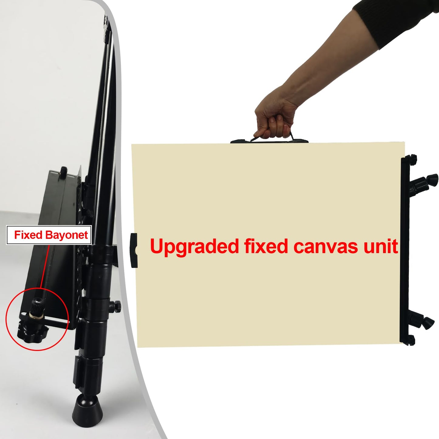 Art Easel for Painting and Display – Adjustable Floor 66 Inch Folding Aluminum Easel Stand for Sign - Table Top Canvas Stand - Portable Drawing Paint Heavy Duty for Artists Adults Holder or Teen