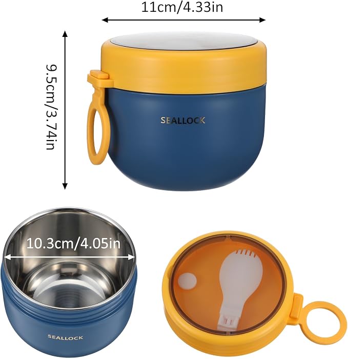 4pcs Overnight Oat Containers with Lids and Reusable Plastic Spoons,20oz Portable Stainless Steel Yogurt Breakfast On The Go Cups, Cups for Cereal,Milk and fruit Salad Storage Container
