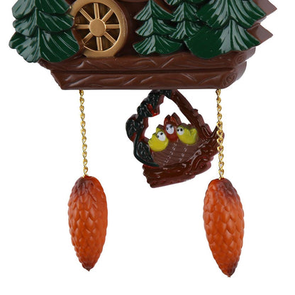 AUNMAS Cuckoo Clock with Sound, Traditional Style Wooden Quartz Movement, Wall Mount Tabletop Display Grandfather Clock for Home Office Decor