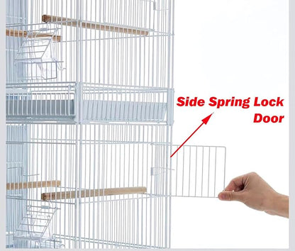 LOT of No Rust Stainless Galvanized Zinc Plated Stackable Breeder Bird Flight Cage with Removable Center Divider and Side Breeding Nest Doors