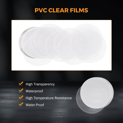 BEAMNOVA 200 Sets of Button Parts Supplies 58mm / 2.28 in (Approx. 2-1/4 inch) for Round Button Maker Machine Pin Maker, Every Set Includes Tinplate Top, Plastic Clip Bottom & Plastic Film