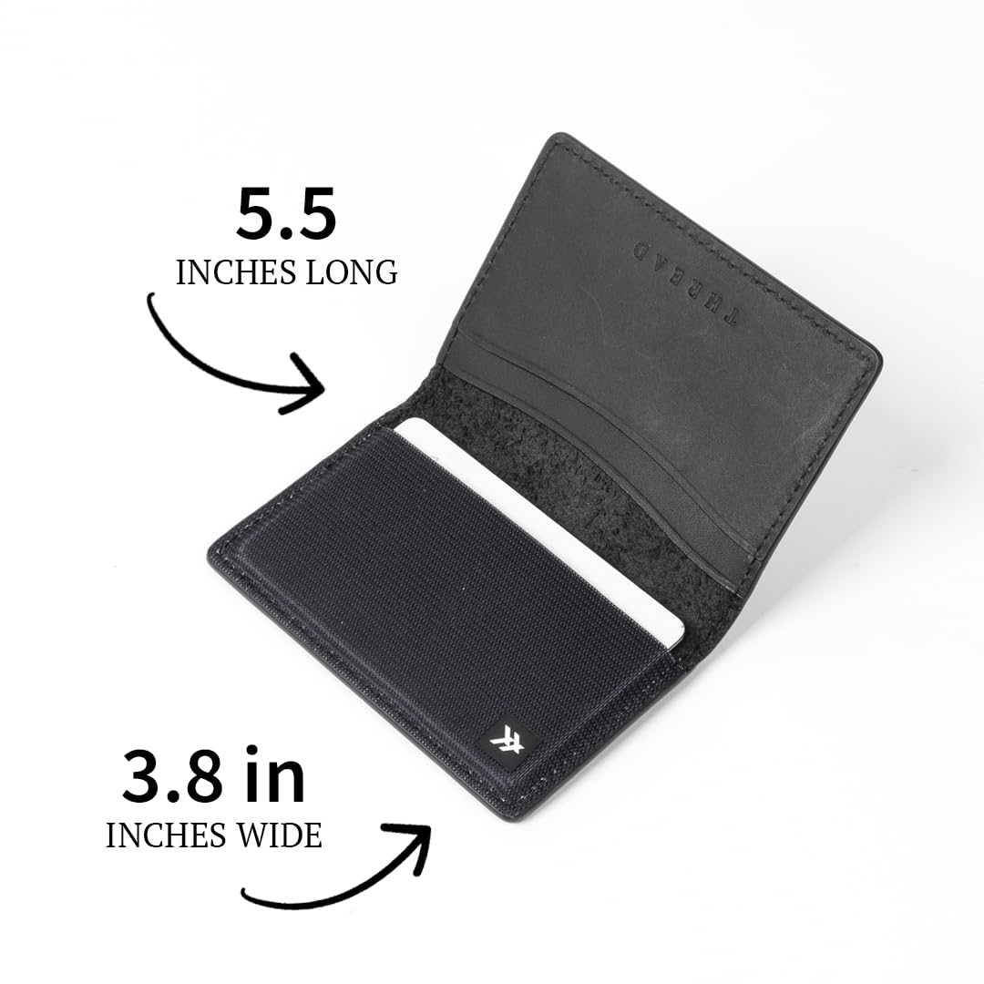Thread Wallets Slim Bifold RFID Wallet for Women, RFID Wallet for Men, RFID Card Holder, Mens Wallets, RFID Blocking Wallet Minimalist Design to Keep Your Cards Secure (Chocolate)