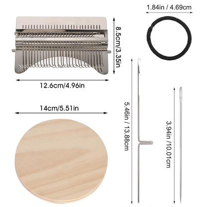 Sendoger 28 Hook Darning Loom Kit for Visible Mending, Large Weaving Repair Tool Set for Detailed Patches, Sweaters and Clothing Repair