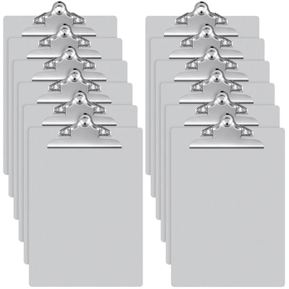 Mimorou 12 Pcs Metal Clipboard Heavy Duty Aluminum Clipboards 12 x 9 Inch Metal Clip Board with Low Profile Clip A4 Letter Size Document Holder for Office School Medical Jobsite Laboratory