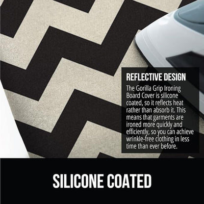 GORILLA GRIP The Original Ironing Board Cover and Pad, Silicone Coating