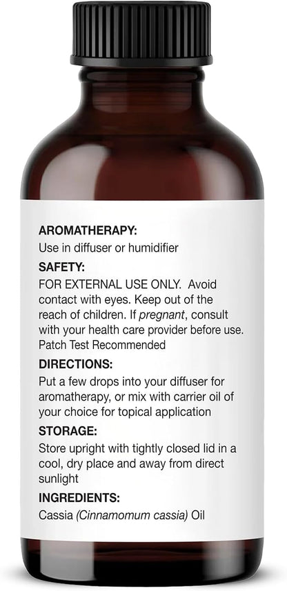 Majestic Pure Essential Oil with Glass Dropper - 100% Pure and Natural - Essential Oils for Diffuser, Aromatherapy, Soap and Candle Making, Cassia Essential Oil, Cassia Oil, 1 Fl Oz