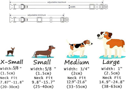 Mihqy Christmas Dog Collar - Premium Adjustable Dog Collar for Small Medium Large Dogs (Christmas,L)