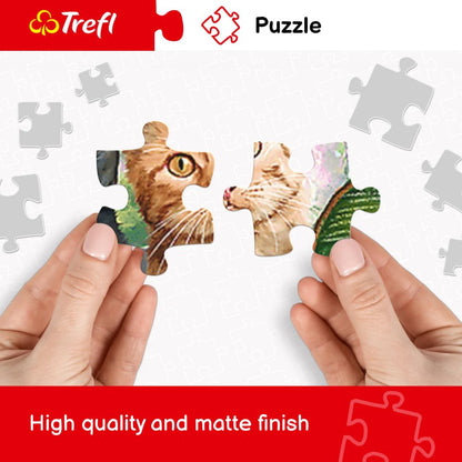 Trefl Romantic Paris 500 Piece Jigsaw Puzzle Red 19"x13" Print, DIY Jigsaw, Creative Fun, Classic Puzzle for Adults and Children from 10 Years Old
