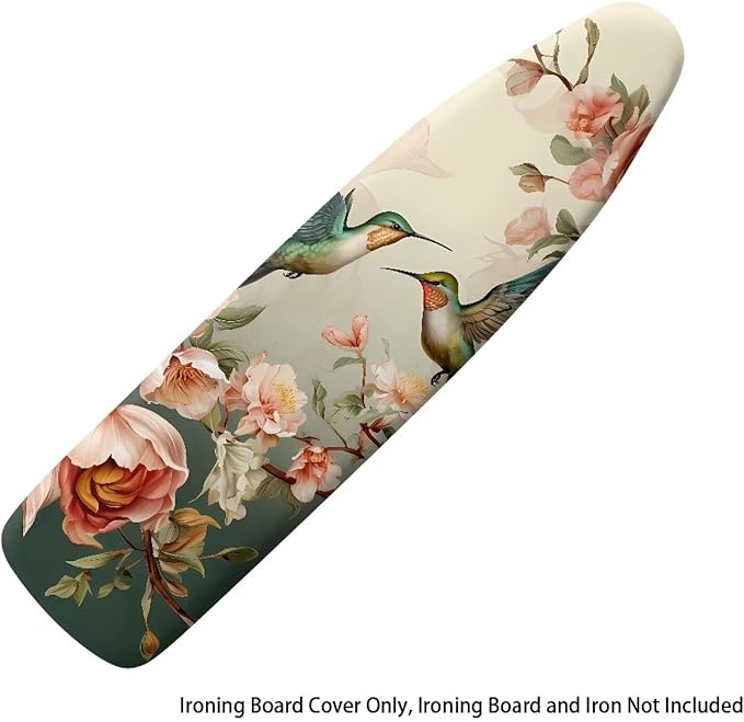 Ironing Board Cover with Elastic Edge, Portable Hummingbird Iron Pad Covers