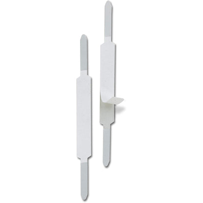 Officemate Self Adhesive Prong Paper Fasteners, Matte Steel Finish, 1 inch Capacity, 2.75 inch Base, Box of 100 (99857)