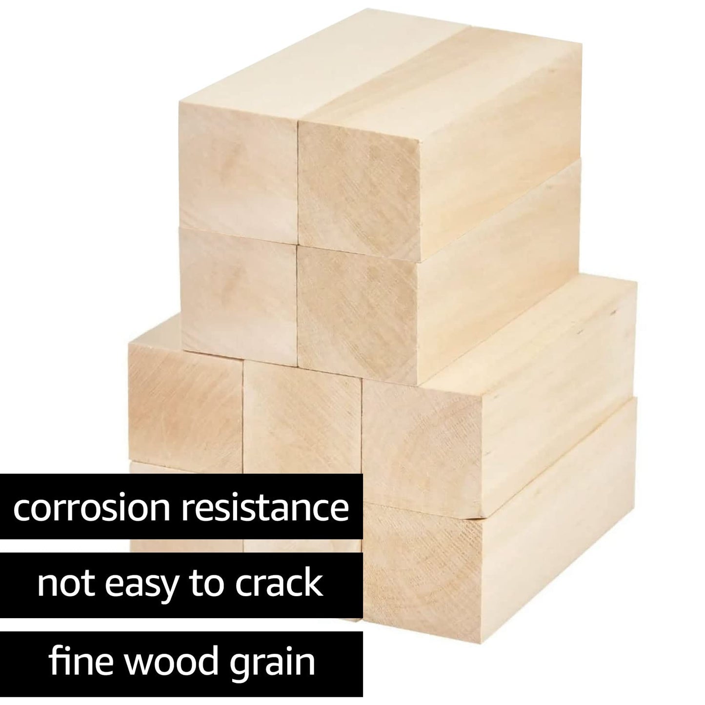 ACXFOND 10 Pack Basswood Carving Blocks, 4x2x2 inch Unfinished Bass Wood Blocks for Wood Carving, Arts, Crafts, Class, Christmas DIY Supplies