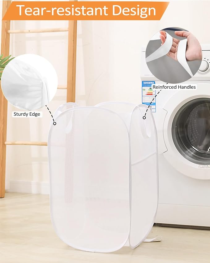 2 Pcs Durable Collapsible Laundry Baskets