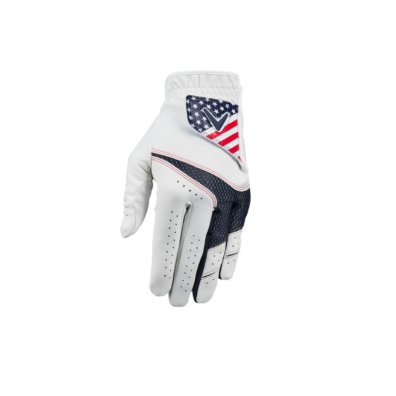 Callaway Golf Weather Spann Glove (Worn on Left Hand,White,Medium/Large,Cadet (Short Fingers) (2-Pack))