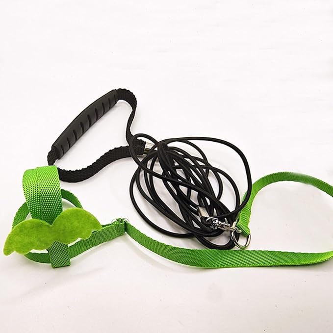 Pet Parrot Bird Harness and Leash, Adjustable Training Design Anti-Bite, Bird Nylon Rope with Cute Wing for Parrots, Suitable for Macaw Cockatoo Cockatiel Lovebird Conure African Grey (Pink,XL)