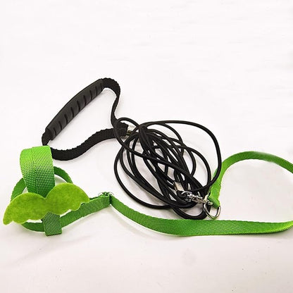 Pet Parrot Bird Harness and Leash, Adjustable Training Design Anti-Bite, Bird Nylon Rope with Cute Wing for Parrots, Suitable for Macaw Cockatoo Cockatiel Lovebird Conure African Grey (Pink,M)