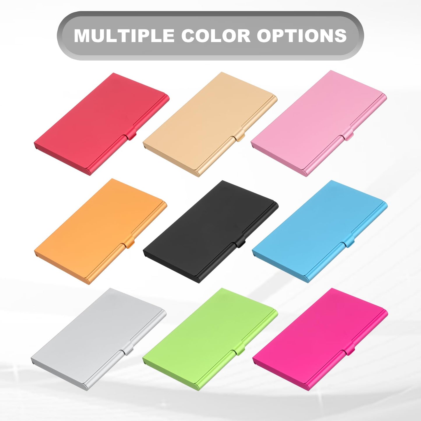 PATIKIL Business Card Holder, 5Pcs Aluminum Metal Card Case Professional Pocket Card Holder for Name Card Credit Card, Black