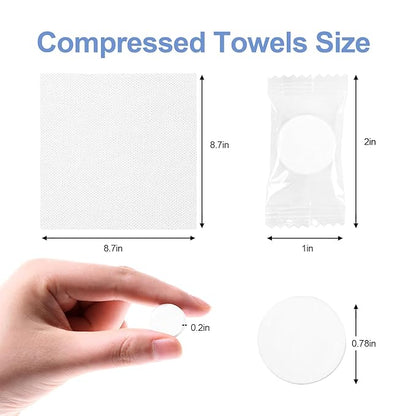 100 Pieces Of Compressed Towels, Disposable Compressed Towel Sheets, Travel