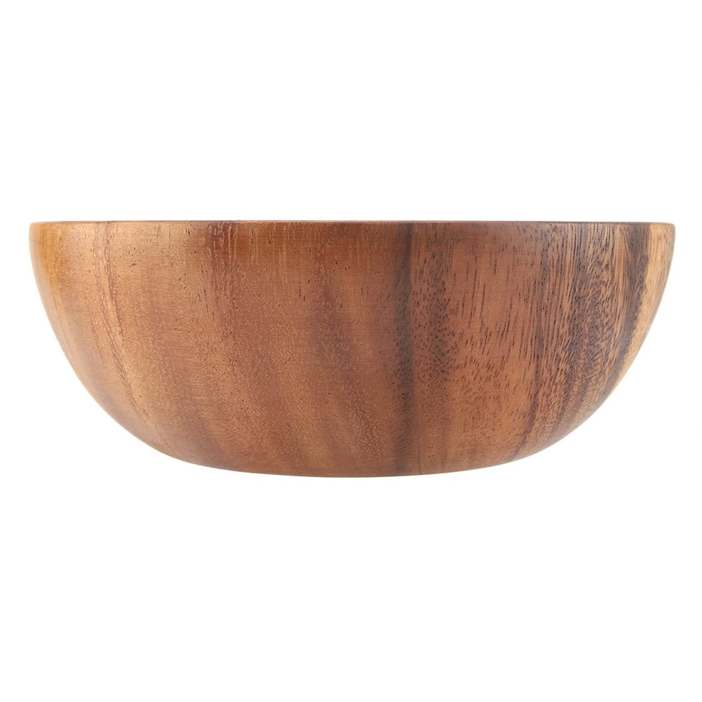 Oumefar Wooden Salad Bowl Sets, Acacia Wood Bowl Wooden Soup Bowl Light Smooth for Kitchen Utensils for Containing Salads,Vegetables,Fruit, Soups, Cereal and More Large (20 * 7cm)