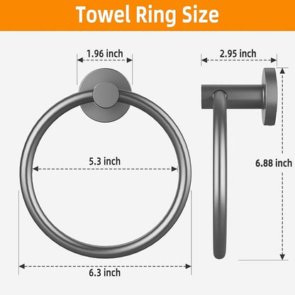 Towel Ring 2Pack, SUS304 Stainless Steel Hand Towel Holder