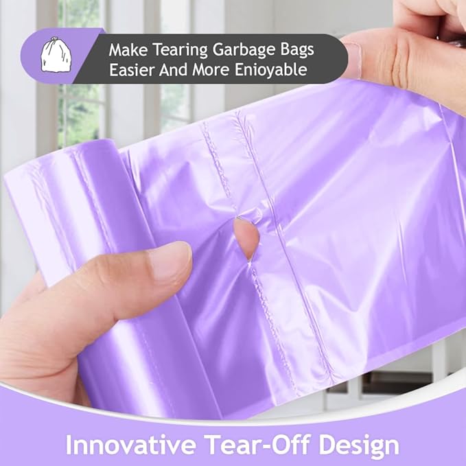 8 Gallon 200 Counts Clear Colorful Trash Bags Kitchen Garbage Bags by Teivio