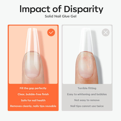modelones 9 in One Gel Nail Glue Brush On Nail Glue 15 ml for Tips, Rhinestones, Base Coat, Blooming Art Gel Kit for Press on Nails Acrylic Tips U V Lamp Needed 2Pcs