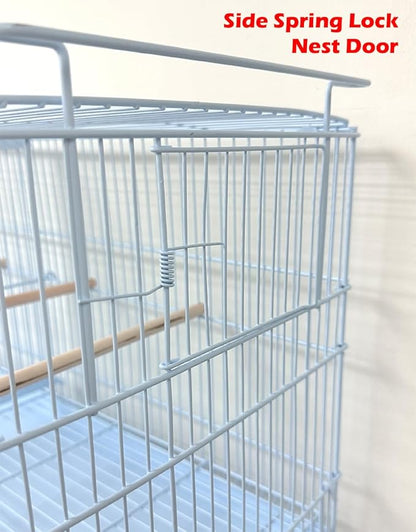 LOT of Two Extra Large 36" x 18" x 19"H Stackable Breeder Bird Flight Cage Removable Center Divider and Breeding Nest Doors with Removable Rolling Stand
