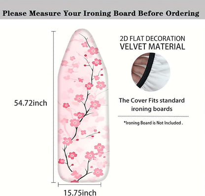 Nuxovilar Pink Cherry Blossom Pattern Ironing Board Cover, 15 * 54inch