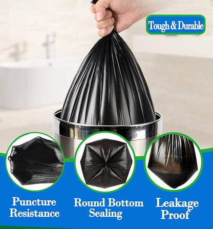 1.2 Gallon120 pcs Small Black Trash Bags, Strong 1 Gallon 1.2 Gallon 1.3 Gallon