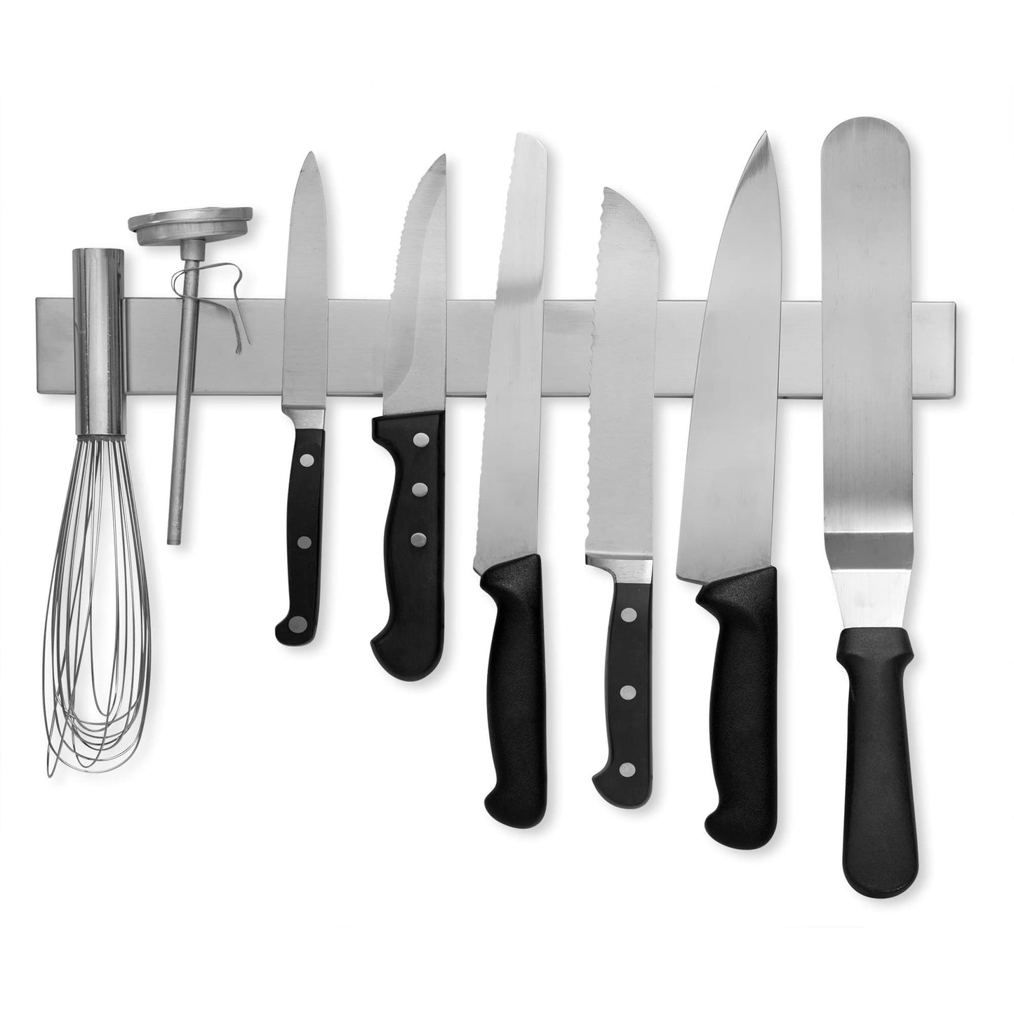 Modern Innovations 12 Inch Stainless Steel Magnetic Knife Bar with Multipurpose Use as Knife Holder, Knife Rack, Knife Strip, Kitchen Utensil Holder, Tool Holder, Art Supply Organizer, Home Organizer