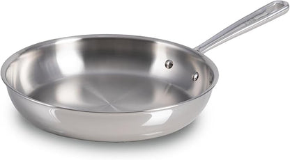 T-Fal Pro Tri-Ply Stainless Steel Fry Pan 10 Inch Induction Cookware, Oven Safe 500F, Fast & Even Heat, Professional Quality & Durability, Frying Pan, Skillet, Cookware, Silver