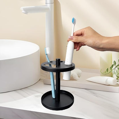 Black Metal Toothbrush Holder Stand