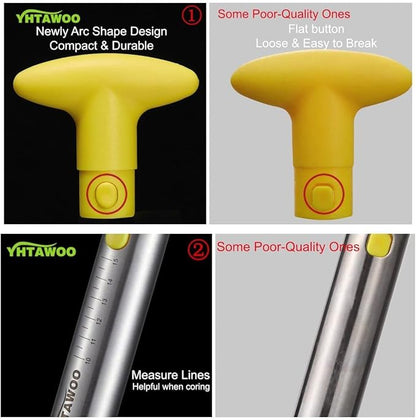 Pineapple Cutter and Corer, Pineapple Corer and Slicer Tool,[Reinforced sharp blades & Heavy duty & Durable], Yhtawoo Best Pineapple Peeler, Stainless Steel Decorer Fruit Knife, Easy Core Remover