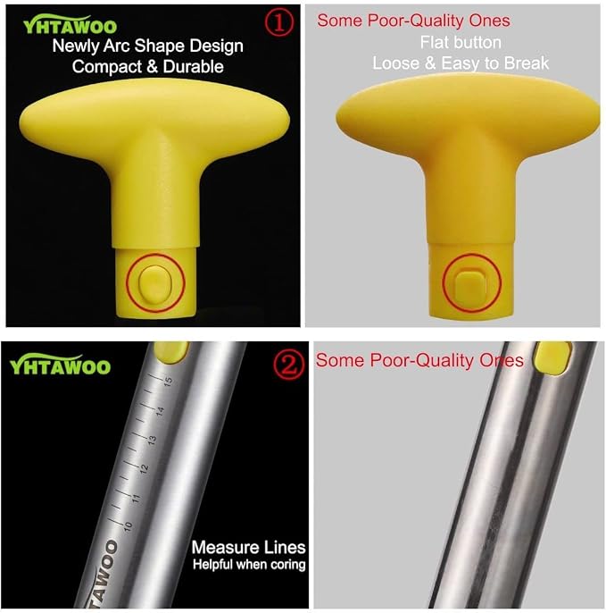 Pineapple Corer and Slicer [Reinforced sharp blades & Heavy duty & Durable], Yhtawoo Pineapple Cutter Corer Peeler, Stainless Steel Decorer Fruit Knife,Easy Core Remover