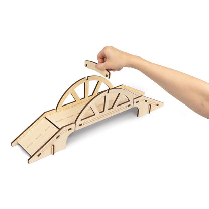 MindWare Kindertown Roads Wooden Montessori Building Set - Building Set for Toddlers
