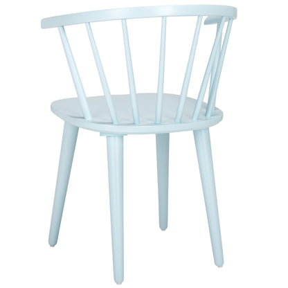 SAFAVIEH Furniture - Blanchard Side Chair Set of 2 - Pale Blue - Solid Wood - Modern Clean-Line Design - Ideal for Dining Room, Kitchen, Living Room, 17.9" Seat Height (AMH8512G-SET2)