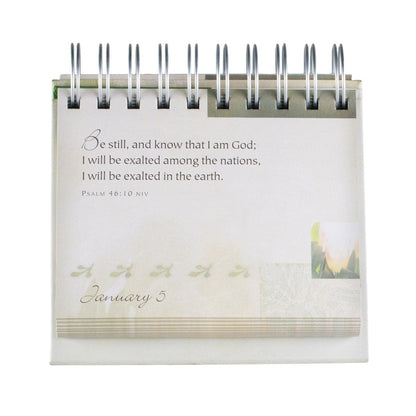 DaySpring - Promises & Blessings: Scriptures Verses for Every Day of the Year - Perpetual Calendar, 1.5" x 5.25" x 5.5" (16766)